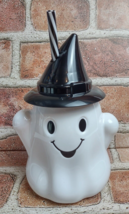 Halloween Happy Ghost Cup Tumbler Straw Sippy Canteen Witch Hat Trick Or... - £7.87 GBP