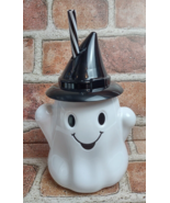 Halloween Happy Ghost Cup Tumbler Straw Sippy Canteen Witch Hat Trick Or... - £8.01 GBP