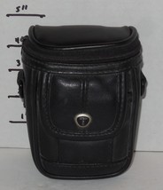 ICON Digital Camera Case Black Faux Leather Protective Padded Lined 4&quot; x... - $9.80