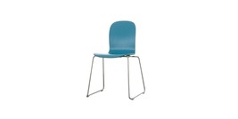 CAPPELLINI By Jasper Morrison Chair Tate Turquoise Blue Height 32&quot; 27784 - £373.38 GBP