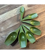 Vintage 70&#39;s Foley Measuring Cups Scoops Avocado Green 7 Piece Set - $564.37 MXN