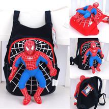 Kids Baby Boy Girl Spiderman Stuffed Toy Backpack Schoolbag Toddler Shou... - £11.87 GBP