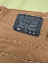Levi&#39;s 511 SLIM Jeans Dark Beige Brown Big Boys Size 16 Reg 28x28 - £17.25 GBP