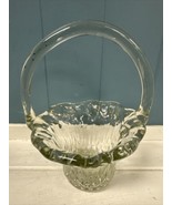 Vintage Easter Basket - Clear Glass - Hand Blown - 7.5” x 6” Recycled Glass - €18,77 EUR