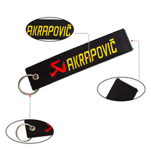 BRAND NEW JDM AKRAPOVIC BLACK DOUBLE SIDE Racing Cell Holders Keychain U... - $10.00