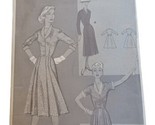 Vtg 1950s Butterick Sewing Pattern 7767 Front Pleated Dress Sz 18 1/2&quot; B... - $26.68