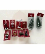 Maker&#39;s Holiday Littles Lot of 10 Miniatures Village Christmas Tree Caro... - $44.54
