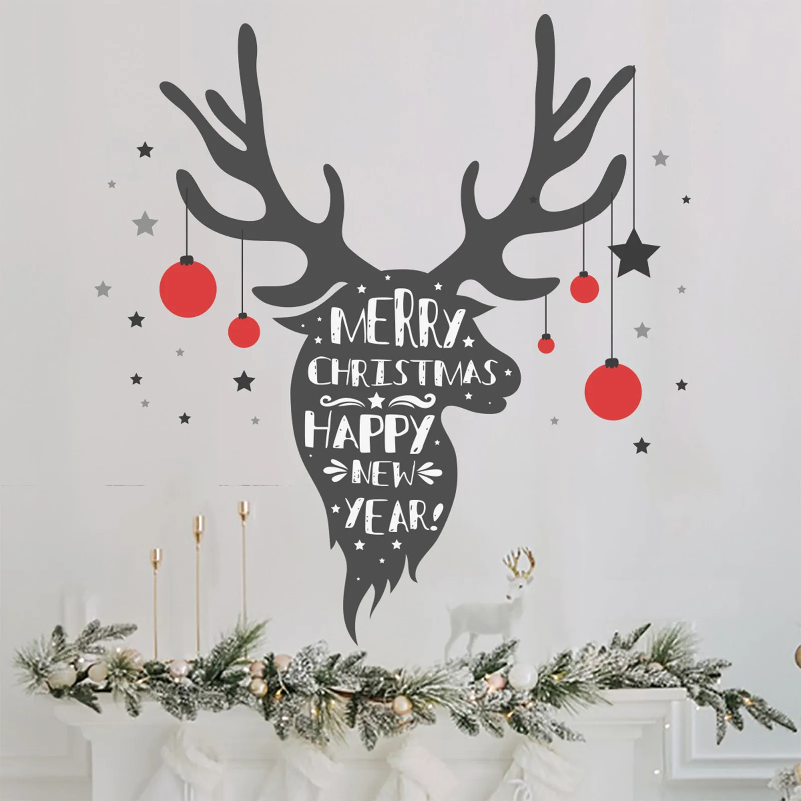 House Home Christmas Window Stickers Merry Christmas Decorations For House Home  - £19.66 GBP