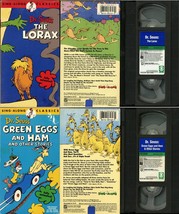Dr. Seuss The Lorax &amp; Green Eggs &amp; Ham Vhs SING-ALONG Classics Fox Video Tested - £7.82 GBP