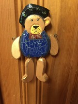Vintage Hanging Jointed Wooden Bear - 1998 - Ornament/Toy/Collectible/Keepsake - £5.51 GBP