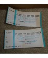 Lot of 2 June 26 2000 Atlantic City Surf Baseball Ticket Stubs - $31.88 CAD
