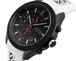 Hugo Boss Watch HB1513718 Velocity Herrenuhr mit weißem Kautschukarmband... - £100.06 GBP