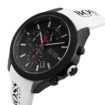 Hugo Boss Watch HB1513718 Velocity Herrenuhr mit weißem Kautschukarmband ~... - £99.22 GBP