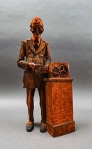 Emil Janel Sweden Signed Master American Wood Carver Figure Statue 14&quot; (Repair) - £6,394.83 GBP
