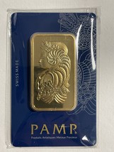 Gold Bar 50 Grams Pamp Suisse Fine Gold 999.9 In Sealed Assay - £2,644.97 GBP