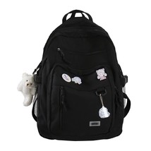 Fashion Big Student Backpack NEW Badge Rucksack Girls School Bag High Capacity W - £54.27 GBP