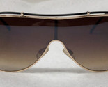Braune Shield Navigator Aviator Sonnenbrille Goldrahmen Der Kater Stil Neu - $14.74