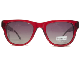 Kensie Sunglasses FOR REAL Clear Red Black Tortoise with Purple Polarized Lenses - £40.09 GBP