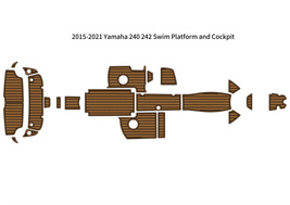 2015-2021 Yamaha 240/242 Swim Platform Cockpit Boat EVA Faux Teak Deck Floor Pad - £633.18 GBP