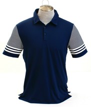  Adidas Golf Blue &amp; White Short Sleeve Polo Shirt Men&#39;s NWT - £63.86 GBP