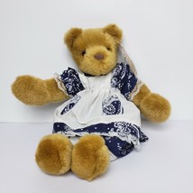 Fiesta Brown Teddy Bear Blue Bandana Dress Plush Stuffed Bandanna  - £12.42 GBP