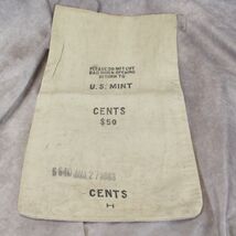 Bank Bag US Mint Coins Money Cents $50 Canvas Cloth Empty July 27, 1983 - $14.69