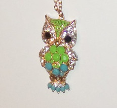 New! Mudd Novelty Beaded W/ Bling Owl Pendant / Necklace - £11.17 GBP