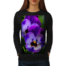 Pansy Wild Photo Nature Tee Nature Life Women Long Sleeve T-shirt - $14.99