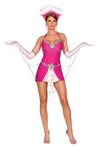 Dreamgirl SinCity Showgirl Costume (Large) Fuchsia - £27.48 GBP