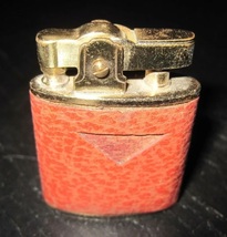 BUXTON Brass Tone Faux Leather Wrap Petite Art Deco Automatic Petrol Lig... - $19.99