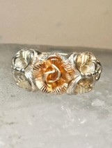 Black Hills Gold ring rose band size 6.75 sterling silver women - $156.42