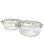 Vintage Pyrex 018 Clear Baking Dishes with Lids 300 ml Lot of 2 - $29.96 CAD