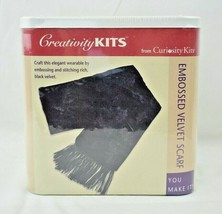 Curiosity Kits Embossed Velvet Scarf (Black) Creativity Kit (New) - $17.47