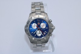 TAG HEUER Aqua Racer Chronograph CAF1112 blue Dial Quartz Men&#39;s Watch - £554.37 GBP