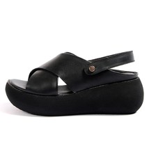 DRKANOL Fashion Handmade Women Sandals 2021 Summer Shoes Genuine Leather Wees Sa - £61.51 GBP
