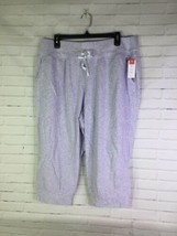 LIVI Active Lane Bryant Metro Jogger Knit Cropped Pants Women&#39;s Plus Size 14/16 - £19.44 GBP