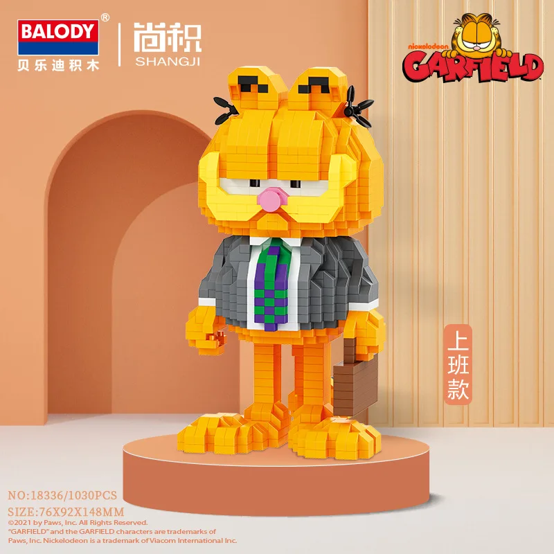 Ic cartoon garfield cat anime collection building toy christmas bricks for kids present thumb200