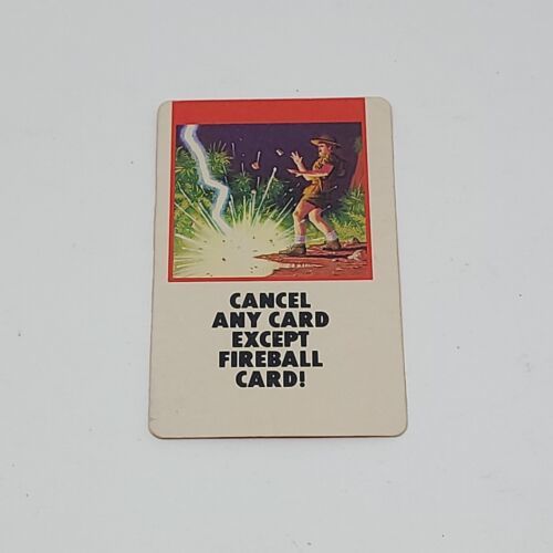 Fireball Island 1986 ONE card " Cancel Any Card Except" Mattel Replacement Card - $14.84