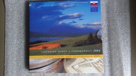 SLOVAKIA ORIGINAL COIN SET 2004 AND WITH EURO PROBE SET IN NICE MINT FOL... - £16.19 GBP