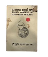 PROTEX Materials, Design &amp; Quality Controls of Ready Mixed Concrete Guid... - $8.01 CAD