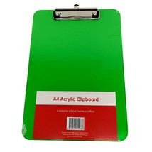 GNS Basic A4 Acrylic Clipboard - Green - £24.52 GBP
