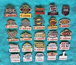SUPER BOWL - NFL CANON CAMERA PINS - 25 PIN COMPLETE SET - FOOTBALL - VE... - £354.78 GBP
