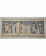 Large Framed The Golden Marriage of King Tutankhamun Egypt Papyrus Art P... - $494.99
