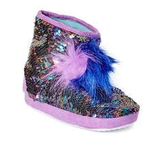 Girls Limited Too Glitter Slippers Size 11/12 13/1 or 2/3 Mermaid Sequins - £1.99 GBP