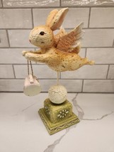 Flying Resin Angel Bunny Rabbit With Watering Can Easter Spring Farmhous... - £24.68 GBP