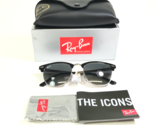 Ray-Ban Sunglasses RB3716 9004/71 Metal Clubmaster Black Silver Gradient... - $158.58