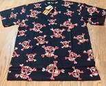 NWT Lukskul Plaid Skull Jolly Roger Black Graphic T-Shirt Size XL Luck S... - $22.50