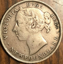 1890 Newfoundland Silver 20 Cents Coin - £15.69 GBP