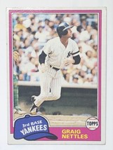 Graig Nettles 1981 Topps #365 New York Yankees MLB Baseball Card - £0.79 GBP
