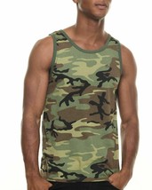 Small WOODLAND CAMO TANK TOP Tshirt  Army Hunting Tee Shirt Rothco 6702 S - $11.99